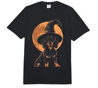 Sombrero de Halloween Wiener Dog Wizard de Dachshund Moon Spooky Witchy Comfort Colors Adult Heavyweight T-Shirt