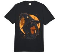 Sombrero de Halloween Wiener Dog Wizard de Dachshund Moon Spooky Witchy Comfort Colors Adult Heavyweight T-Shirt