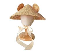 Sombrero de hierba con diseño de orejas para niños, mantén a tu hijo a salvo de Ray con ternura para el hogar