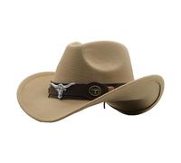 Sombrero de hombre para mujer, sombrero de ganadero tejido de invierno al aire libre, gorras de béisbol, gorra de vaquero de calvario, caqui, M