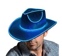 Sombrero De Iluminado - Diseño De Lentejuelas Rosa Plateadas, Gorros Con Brillo LED | Accesorio De Disfraz Occidental Que Funciona Con Pilas, Deslumbrante Tocado De Fiesta Para Baile Callejero