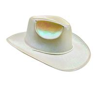 Sombrero De Iluminado - Diseño De Lentejuelas Rosa Plateadas, Gorros Con Brillo LED | Accesorio De Disfraz Occidental Que Funciona Con Pilas, Deslumbrante Tocado De Fiesta Para Baile Callejero