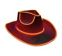 Sombrero De Iluminado - Diseño De Lentejuelas Rosa Plateadas, Gorros Con Brillo LED | Accesorio De Disfraz Occidental Que Funciona Con Pilas, Deslumbrante Tocado De Fiesta Para Baile Callejero