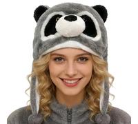 Sombrero de invierno de animales, gorro suave y lindo con correas para las orejas, sombreros de invierno para niños, para senderismo, fiesta, otoño, Año Nuevo, diario, interior, exterior, Acción de