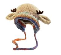 Sombrero de Invierno de Antler | Warm Windproof Beanie - Plush Warm Antler Hat - Women Girls Youth Children Winter Holiday Travel Outdoor, Caqui, Se référer au descriptif