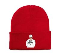 Sombrero de Invierno para Hombre Bad Bun. ny, Gorro de Invierno Transpirable y Ligero, Sombrero Elástico y Grueso, Regalos de Hip Hop y Rap(Red3)