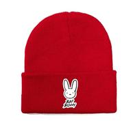 Sombrero de Invierno para Hombre Bad Bun. ny, Gorro de Invierno Transpirable y Ligero, Sombrero Elástico y Grueso, Regalos de Hip Hop y Rap(Red2)