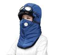 Sombrero de invierno para hombre, gorro con cuello calentador desmontable y cobertura completa - Con gafas y cortavientos para mujeres | Para hombres, actividades al aire libre, ciclismo, correr