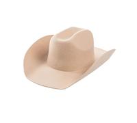 Sombrero de Lana de Cowboy del Oeste for Hombre y Mujer, Sombrero de Vaquera de Fieltro Informal for otoño e Invierno, sombrilla cálida con Forma cóncava, Sombrero de Copa(Beige)