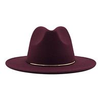 Sombrero de Lana para Mujer Outback Fedora para Invierno Otoño Elegante Lady Floppy Cloche Wide Brim Jazz Cap