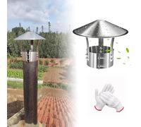 Sombrero De Lluvia De Techo Cubierta De Chimenea Tapa de chimenea de acero inoxidable 110 Mm/160 Mm/200 Mm/245 Mm/315 Mm Sombrerete De Nieve De Lluvia Exterio(130mm/5.11in)