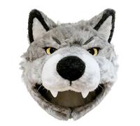Sombrero de lobo para perro, inspirado en lobo, felpa + algodón + poliéster, tocado para mascotas, lindo y divertido, para gato, gatito, perro, cachorro, viajes en casa fuera de la noche todos los