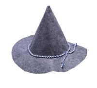 Sombrero de mago de cosplay de mago, sombrero de fieltro suave gris | Sombrero plegable bávaro para disfraz, accesorio de disfraces, gorro de ala ancha para fiesta, baile de máscaras, cosplay