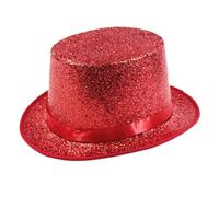 Sombrero de mago, sombrero de copa clásico for espectáculos, presentaciones, eventos formales, disfraces, tocados for espectáculos teatrales, atuendos for fiestas navideñas, diseño elegante.(Red_58cm