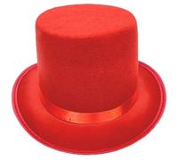 Sombrero de mago, sombrero de copa clásico for espectáculos, presentaciones, eventos formales, disfraces, tocados for espectáculos teatrales, atuendos for fiestas navideñas, diseño elegante.(Red_L 3pc