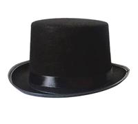 Sombrero de Mago Sombreros de Copa Formales de ala Ancha para Hombres y Mujeres Sombrero de Copa Negro de Fieltro para Disfraz de Mago Decorativo para Halloween, espectáculo, Sombreros de Cosplay p