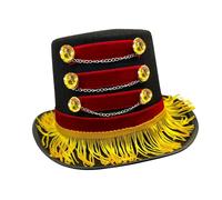Sombrero de magos con temática de circo, transpirable, de ala corta, ideal para disfraces de cosplay, accesorios de espectáculo mágico para adultos