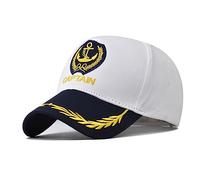 Sombrero de marinero azul marino a la moda, para hombres y mujeres, casual, uniforme bordado, patrón de béisbol, para playa, verano, sombreros de color a granel para niños, novia, despedida de soltera