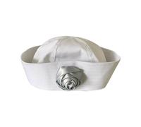 Sombrero de marinero con alas enrolladas y pegatinas de rosas, bonito capitán primaveral para adultos y adolescentes, respetuoso con la piel, azul marino, bonitos sombreros, gran cantidad para novia