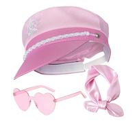 Sombrero de marinero - Juego de accesorios de disfraz de capitán de yate de poliéster, ajustable de 22.44 a 23.62 pulgadas, disfraz de barco con
