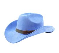 Sombrero de mezclilla vintage de gamuza a la moda, sombrero occidental casual para exteriores para festivales de música, festivales de música, D, Talla única