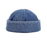 Sombrero de mezclilla vintage marinero guapo docker ajustable para parejas, niños y niñas, sombrero para mujer, azul, Talla única