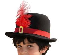 Sombrero de mosquetero - Sombrero de disfraz de musketeers, sombrero de cosplay de mosquete, sombrero de perdón de disfraz con pluma y tocado ligero para representaciones teatrales de festivales