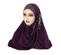 Sombrero de mujer musulmán con volantes quimiotibiales, turbante envolvente, bufanda, juego completo de vía ferrata para hombre (transparente, talla única)