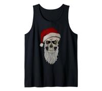 Sombrero de Navidad con diseño de Calavera de Papá Noel para Navidad gótica Camiseta sin Mangas