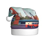 Sombrero de Navidad con texto en inglés "I Love London", accesorio de disfraz para Navidad, Año Nuevo, fiestas