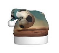 Sombrero de Navidad de felpa para adultos con texto en inglés "YYHWHJDE Little Swallow Stepping on the Ball" con tacto suave para fiesta de Navidad