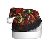 Sombrero de Navidad de felpa para adultos, diseño de cuenco de chile, suave y cómodo para fiestas, bailes, Halloween