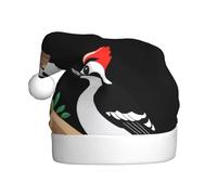 Sombrero de Navidad de felpa para adultos, diseño de pájaro carpintero de WHJSHOP en busca de comida, suave y cómodo para fiestas, bailes, Halloween