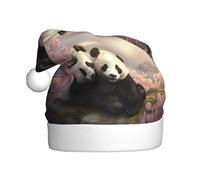 Sombrero de Navidad de felpa para adultos, diseño de WHJSHOP Lovely Pandas con tacto suave para fiesta de Navidad