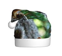 Sombrero de Navidad de felpa para adultos, imagen de WHJSHOP una ardilla, suave y cómodo para fiestas, bailes, Halloween