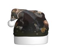 Sombrero de Navidad de felpa para adultos, WHJSHOP Little Sheep on a picnic, imagen suave y cómoda para fiestas, bailes, Halloween