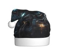 Sombrero de Navidad de robot del futuro de felpa, accesorio de disfraz festivo, suave al tacto, perfecto para Navidad y fiestas de vacaciones.