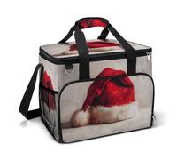 Sombrero de Navidad, estilo vintage, bolsa térmica para camping, enfriadores de playa, bolsas portátiles a prueba de fugas con correa para el hombro