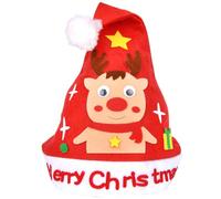 Sombrero de Navidad hecho a mano, juego de 35 x 28 cm, kit de creación de sombreros de Navidad, sombreros de vacaciones de árbol de dibujos animados sin esfuerzo, sombreros artificiales creativos