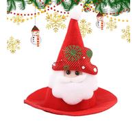 Sombrero de Navidad para mascotas, divertido y cálido gorro de Navidad | Sombrero de disfraz de Papá Noel de gato puntiagudo - para fiesta de dragón barbudo mediano, grande, pequeño, fiesta de