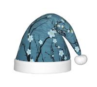 Sombrero de Navidad para niños con estampado de flor de cerezo, adecuado para fiestas de vacaciones y uso en invierno al aire libre