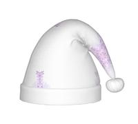 Sombrero de Navidad para niños con estampado de flores lilas en flor adecuado para fiestas de vacaciones y uso en invierno al aire libre