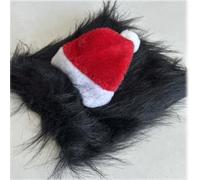 Sombrero de Navidad para perro, sombrero festivo de Papá Noel, disfraz clásico de Navidad, melena de león para gatos y perros, suave, cómodo, ajuste ajustable, accesorio de vacaciones para fotos