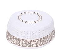 Sombrero de OracióN Musulmana, Sombrero Kufi de OracióN Musulmana, Sombrero Bordado de Hombre IsláMico, Gorra de OracióN para Hombre, Gorras IsláMicas Taqiya Takke Peci (Tamaño de la circunferencia