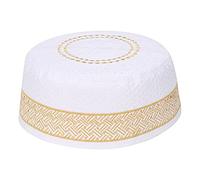 Sombrero de OracióN Musulmana, Sombrero Kufi de OracióN Musulmana, Sombrero Bordado de Hombre IsláMico, Gorra de OracióN para Hombre, Gorras IsláMicas Taqiya Takke Peci (Tamaño de la circunferencia