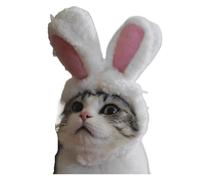 Sombrero de oreja de conejo para mascotas con orejas de pie, adorable disfraz de gato y perro para fotografía, bonito accesorio de transformación para pelo corto británico, mascotas pequeñas (casco de