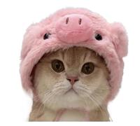 Sombrero de oreja de conejo para mascotas con orejas de pie, adorable disfraz de gato y perro para fotografía, bonito accesorio de transformación para pelo corto británico, mascotas pequeñas (cerdo)