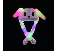 Sombrero de orejas de conejo, peluche con orejas móviles, disfraz para adultos y niños, divertido gorro de conejo de felpa suave para maquillaje, fiesta de Navidad, carnaval, cosplay