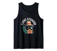 Sombrero de orquídea colibrí I Love Ecuador Camiseta sin Mangas