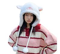 Sombrero de oveja con forma de oreja de dibujos animados para invierno, protege las orejas, sombrero de felpa, regalos de fiesta de Navidad para novia, adolescentes, regalos para mamá y papá, para
